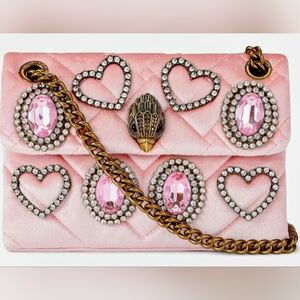 Kurt Geiger Kensington Velvet Crossbody Bag.